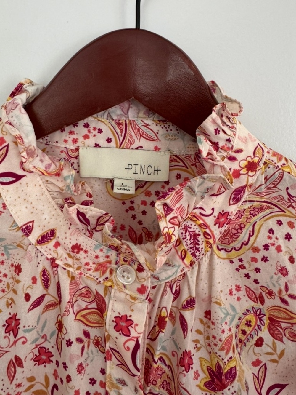 Pinch Floral/Paisley Ruffle Blouse - Picture 6 of 13